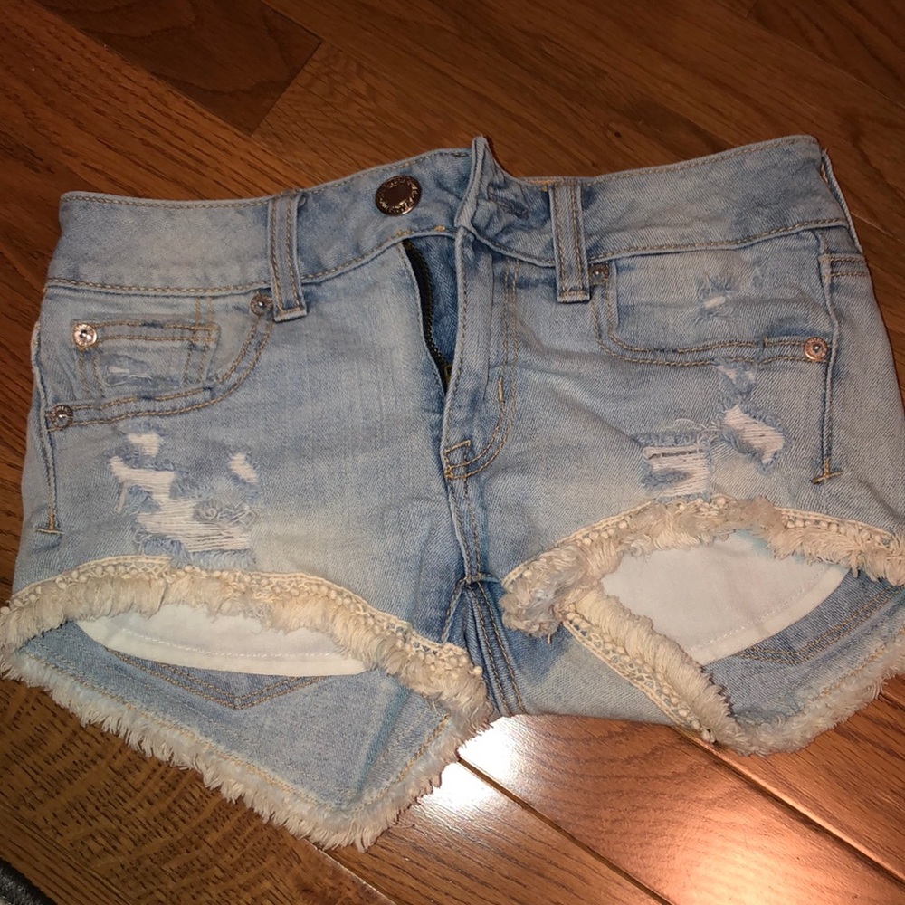 American eagle shortie jean shorts